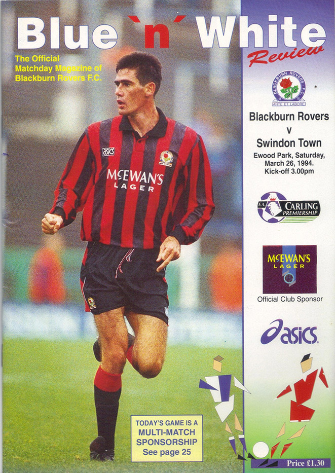 <b>Saturday, March 26, 1994</b><br />vs. Blackburn Rovers (Away)